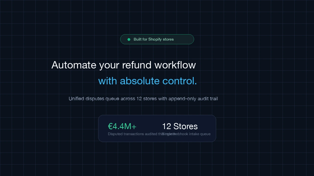 TernFlow: One Queue for Refunds & Disputes Across 12 Stores